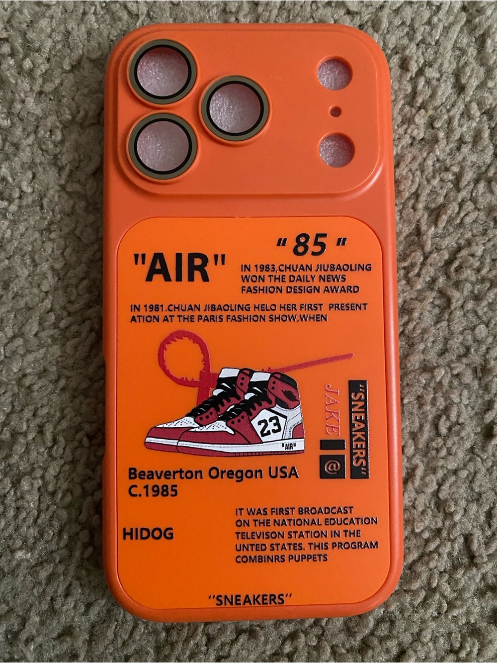 Orange Design Graphic iPhone 17 Pro Case